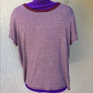 Forever 21 red and grey stripped tee
